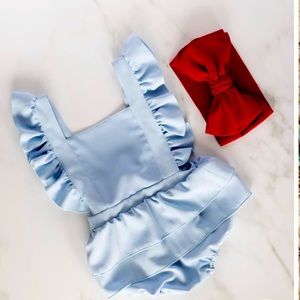 Light Blue Bubble Romper